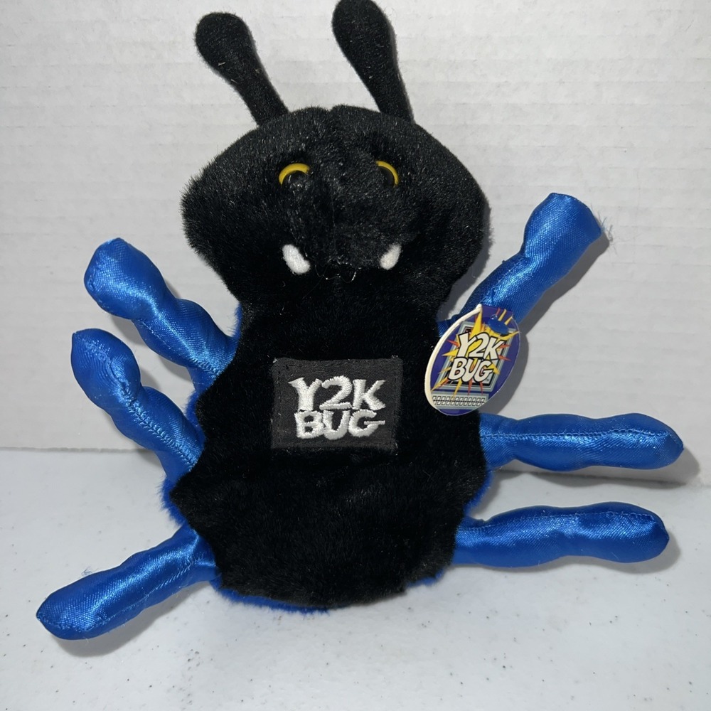 Y2K BUG 1999 SPIDER Bean Bag Plush Toy Collectible Stuffed Animal with Tag